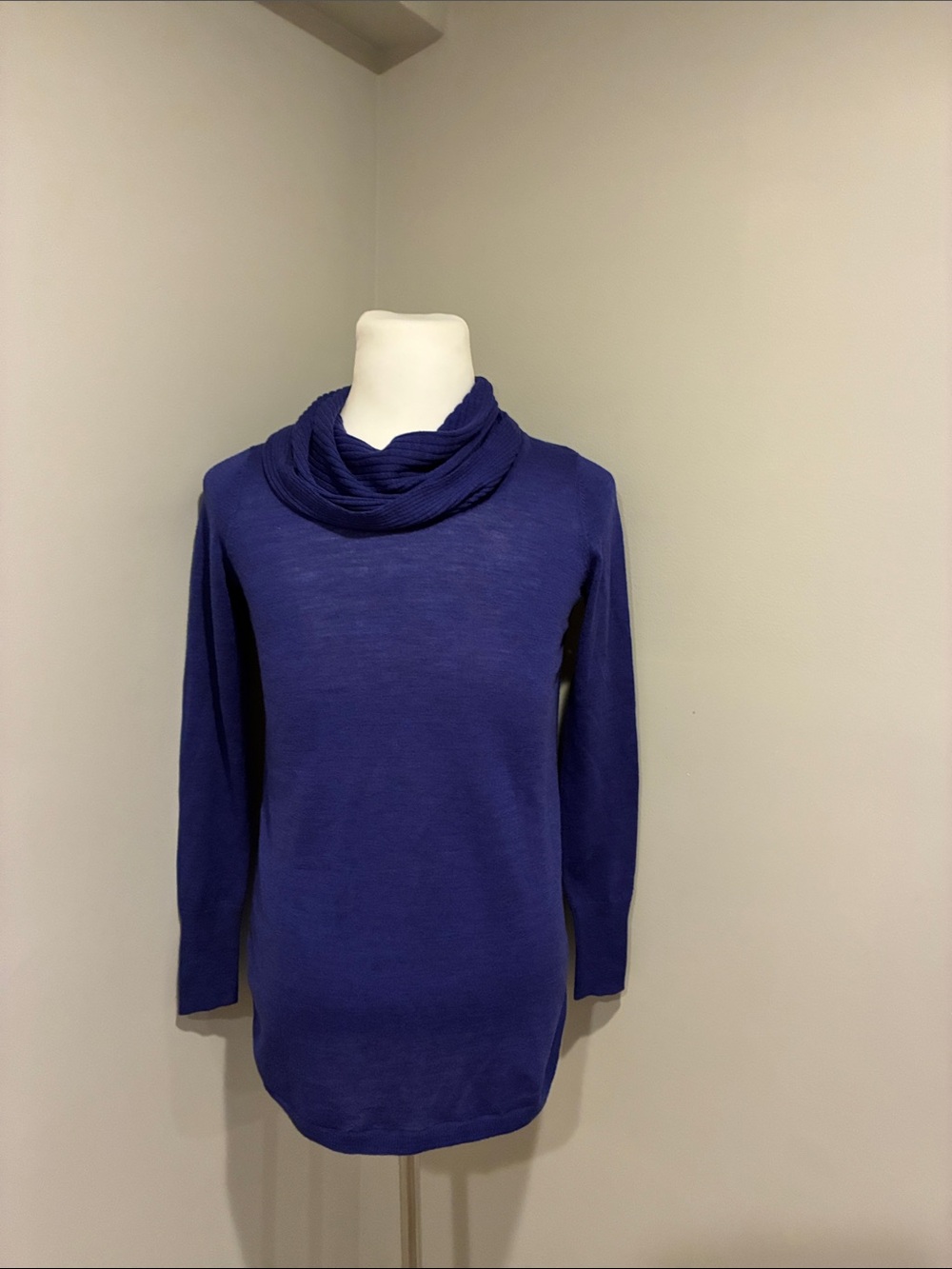 Cynthia Rowley Royal Blue Cowl Neck Sweater